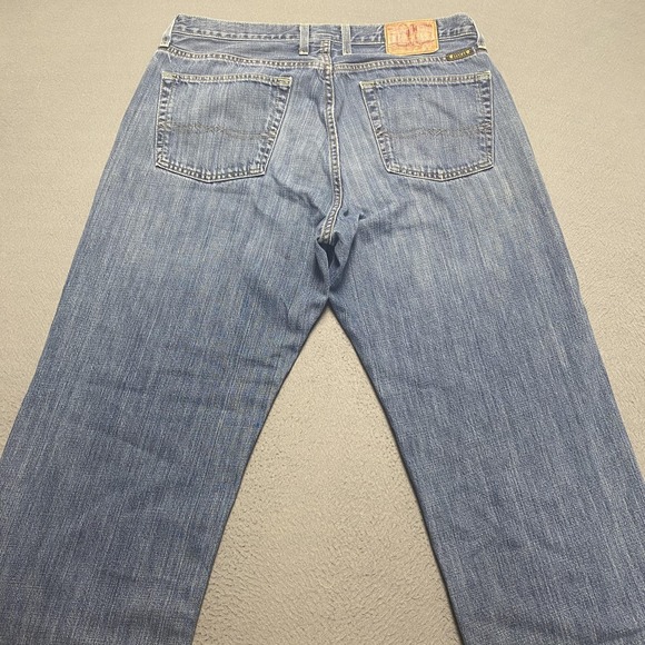 Lucky Brand Jeans Mens 36 Relaxed Straight Leg Denim Medium Wash Zip‎ Fly R108 - Picture 8 of 14